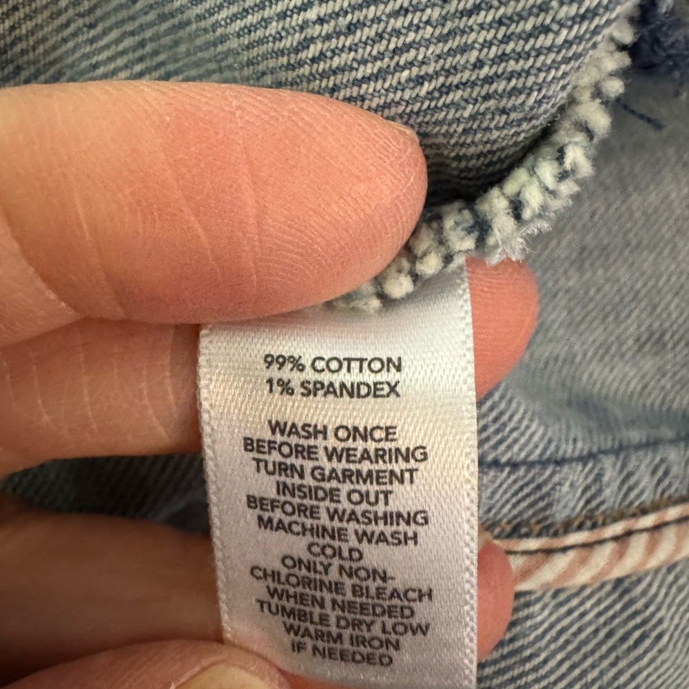 Loft Soldier Style Light Blue Denim Jean Jacket Coat Size 2 - Picture 7 of 13